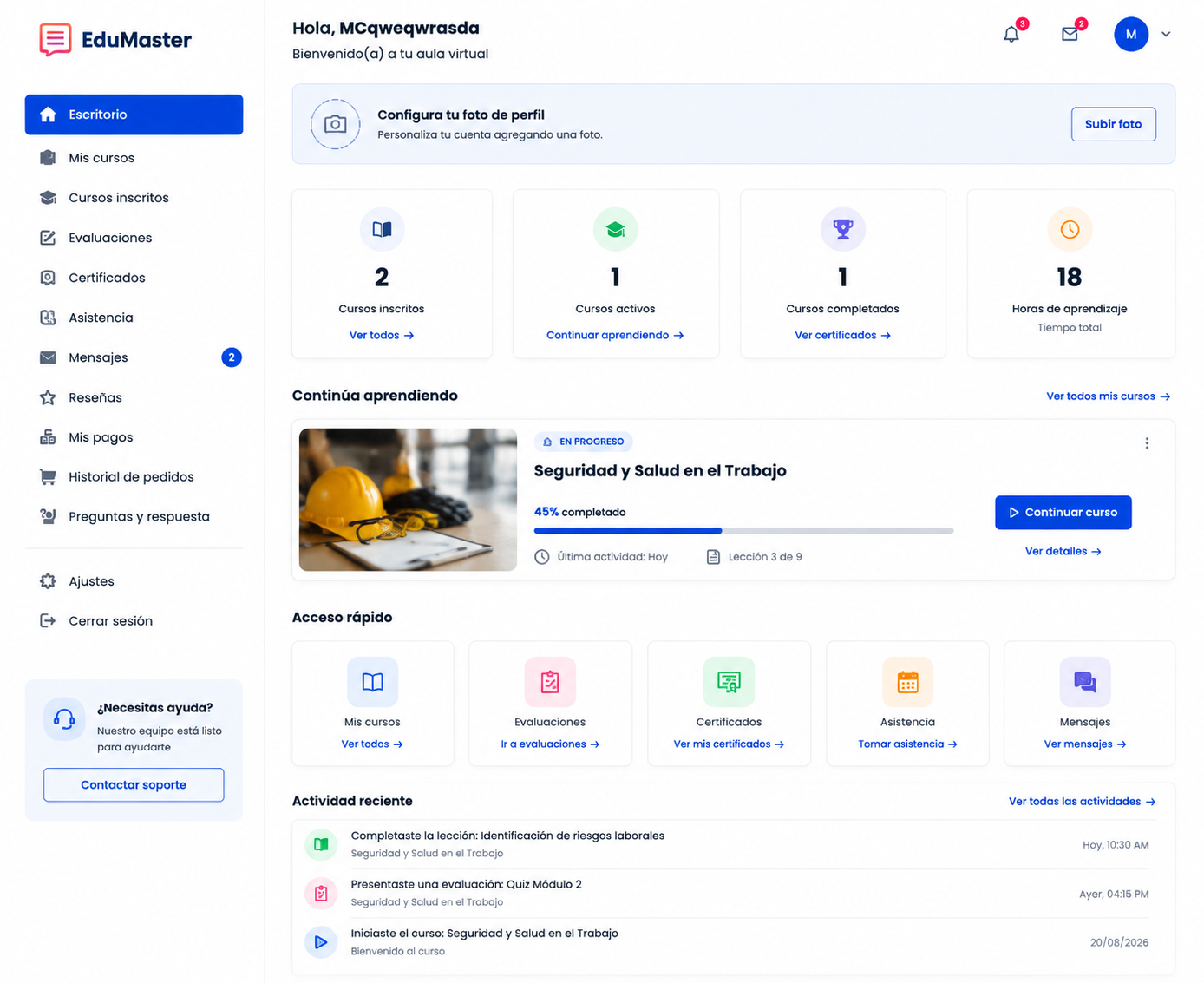 Aula virtual del alumno